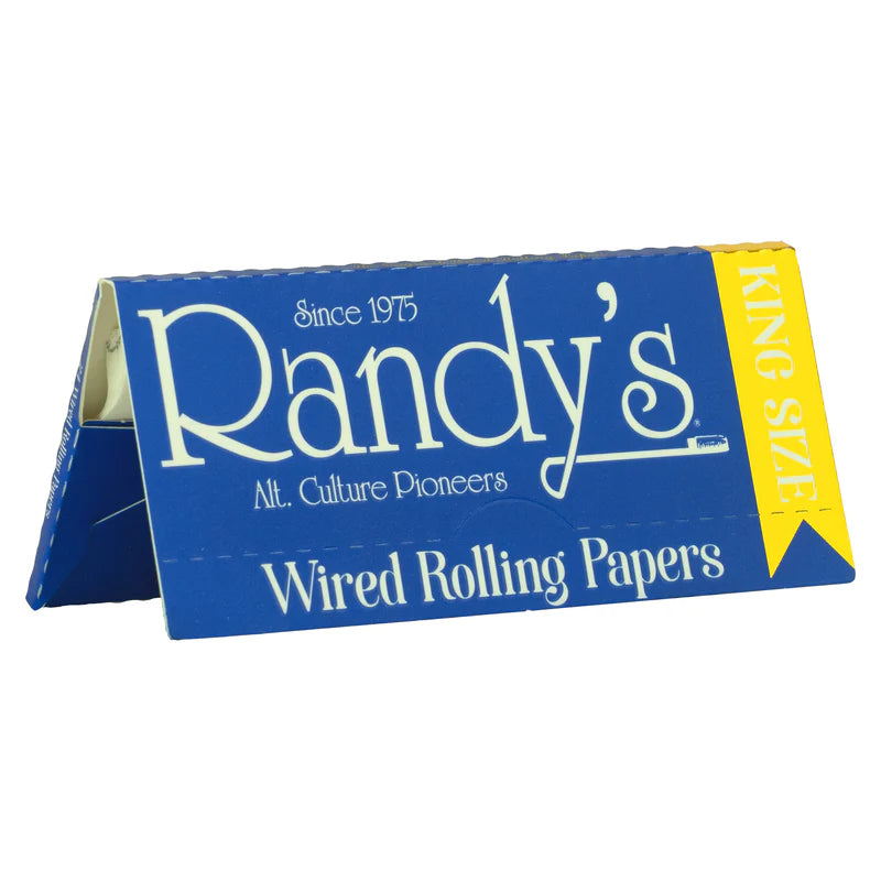 Randy's Classic Wired Rolling Papers | King Size | 25pk Display