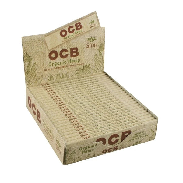 OCB Organic Hemp Rolling Papers | King Size Slim | 24pk Display