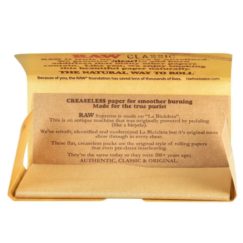 RAW Classic Rolling Papers | King Size Supreme | 24pk Display