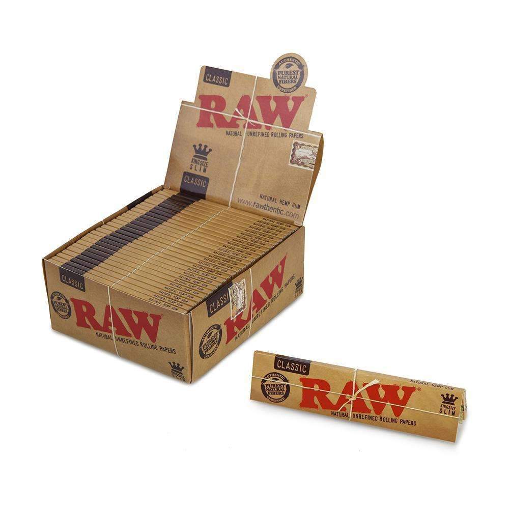 RAW Classic Rolling Papers | King Size Slim | 50pk Display