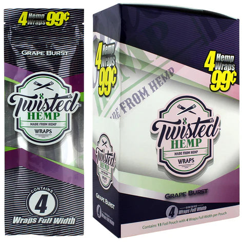 Twisted Hemp Wraps | 4pc | 15pk Display