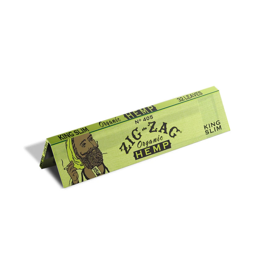 Zig Zag Organic Hemp Rolling Papers | King Size Slim | 24pk Display