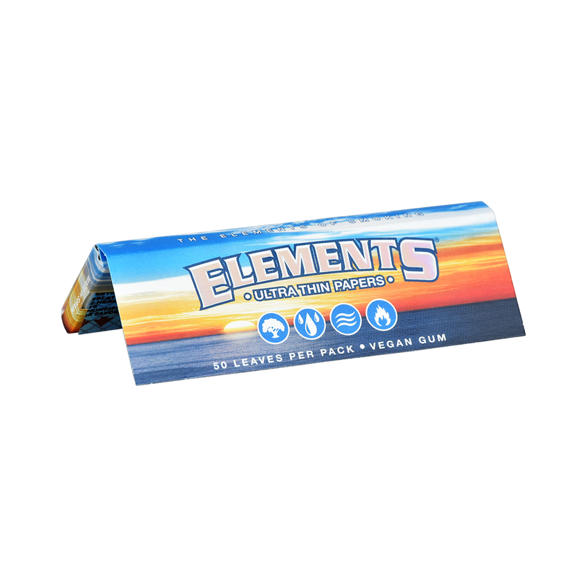 Elements Ultra Thin Rice Papers | 1 1/4 | Magnetic Close | 25pk Display