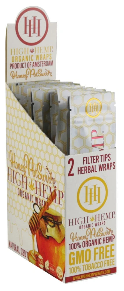 High Hemp Organic CBD Wraps | 25pc Display