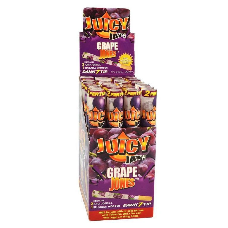 Juicy Jay's Pre-Rolled Cones & Wood Tip | 2pc | 24pk Display