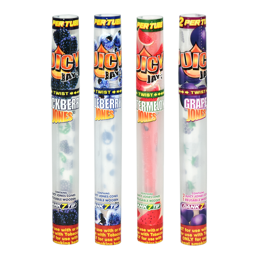 Juicy Jay's Pre-Rolled Cones & Wood Tip | 2pc | 24pk Display