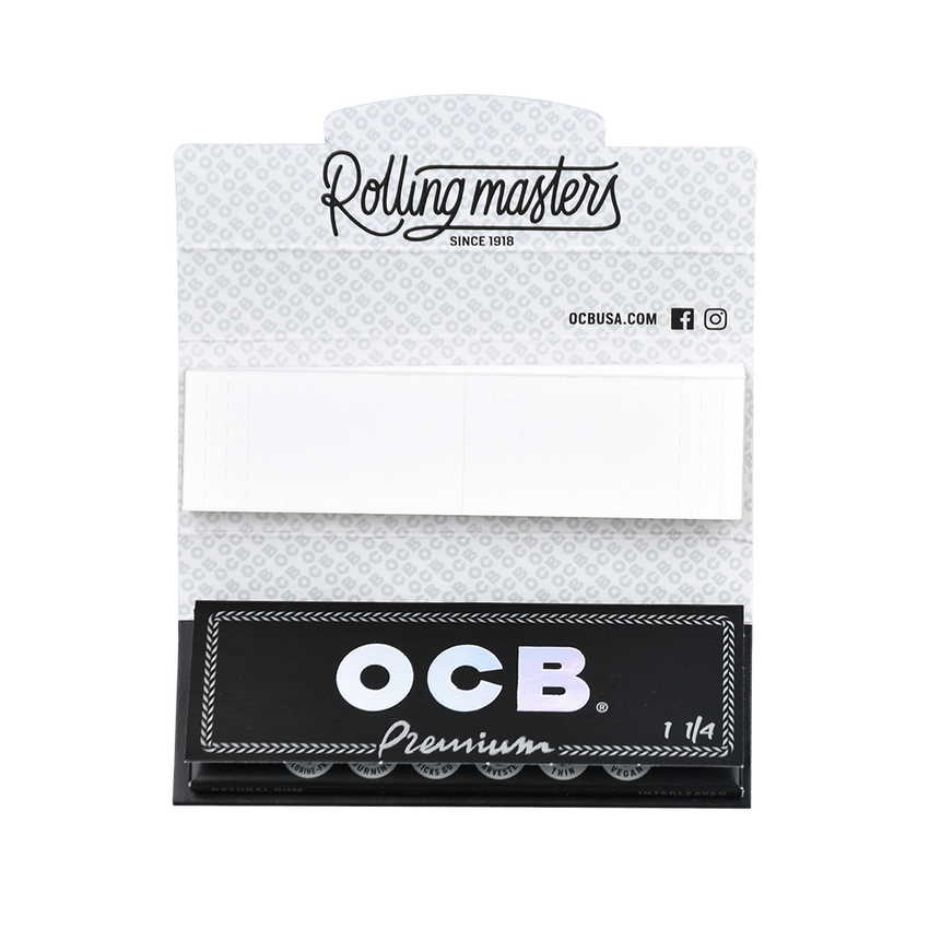 OCB Premium Rolling Papers & Tips | 1 1/4 | 24pk Display