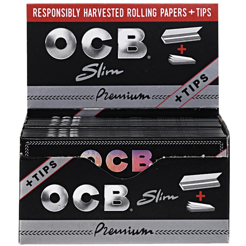 OCB Premium Rolling Papers & Tips | 1 1/4 | 24pk Display