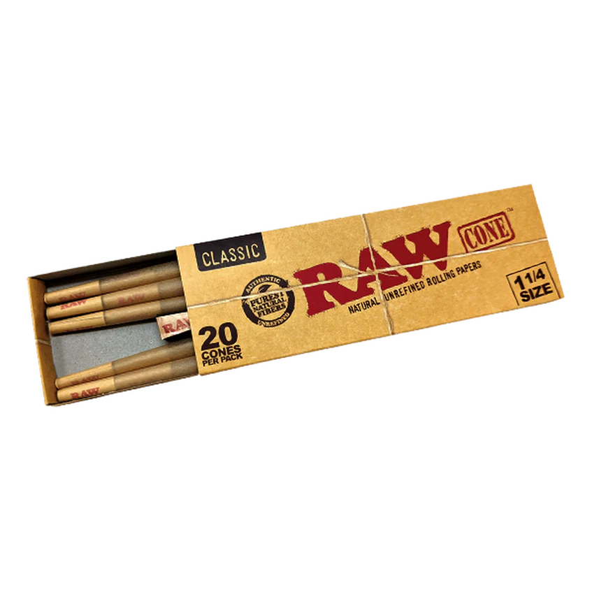 RAW Classic Cones | 1 1/4 | 20pc | 12pk Display
