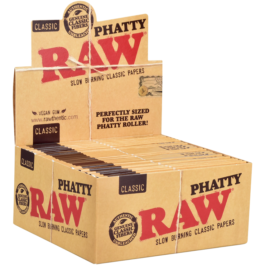 RAW Classic Rolling Papers | Phatty | 32pc | 24pk Display