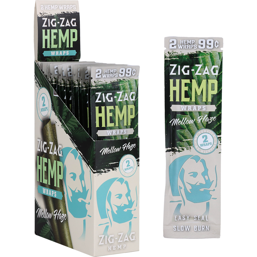 Zig Zag Hemp Wraps | Mellow Haze | 25pk Display