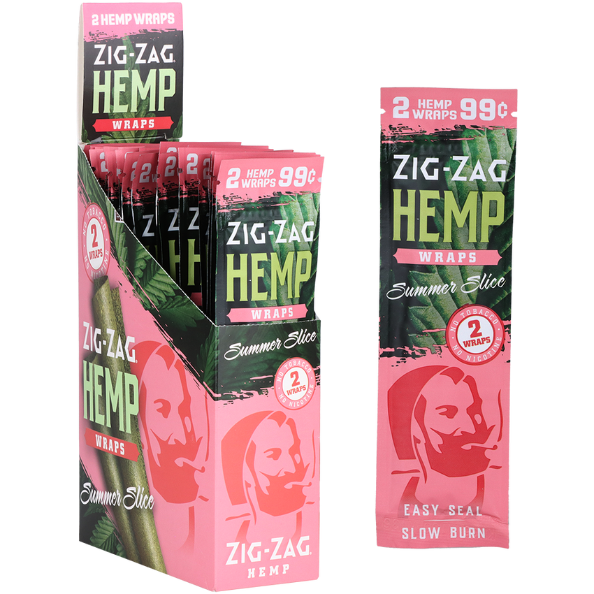 Zig Zag Hemp Wraps | Summer Slice | 25pk Display