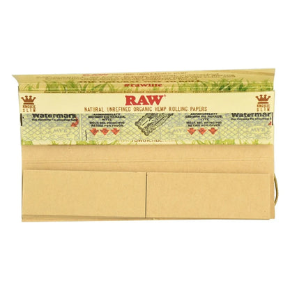 RAW Connoisseur Organic Hemp Rolling Papers & Tips | King Size | 24pk Display