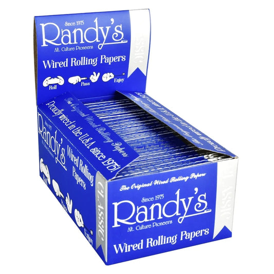 Randy's Classic Wired Rolling Papers | 1 1/4 | 25pk Display