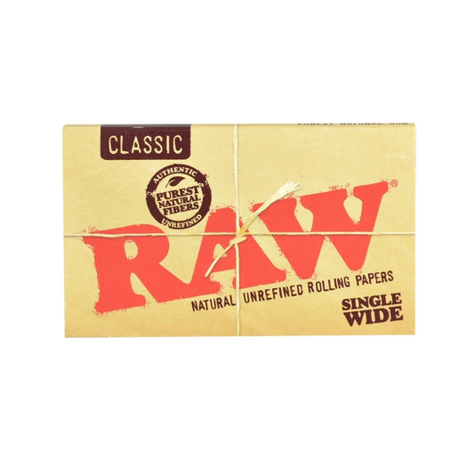 RAW Classic Rolling Papers | Single Wide | 25pk Display