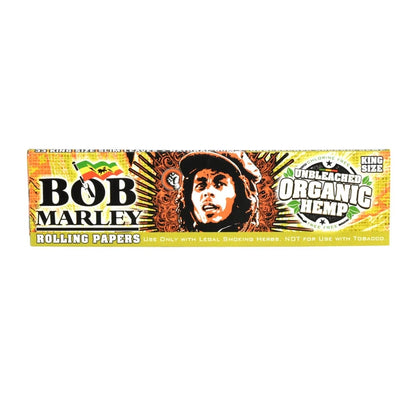 Bob Marley Unbleached Organic Hemp Rolling Papers - King Size - 50pk Display