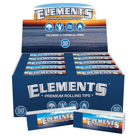 Elements Premium Rolling Tips | 50pc | 50pk Display