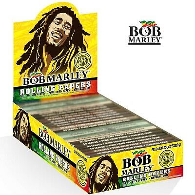 Bob Marley Hemp Rolling Papers | 1 1/4 | 25pk Display