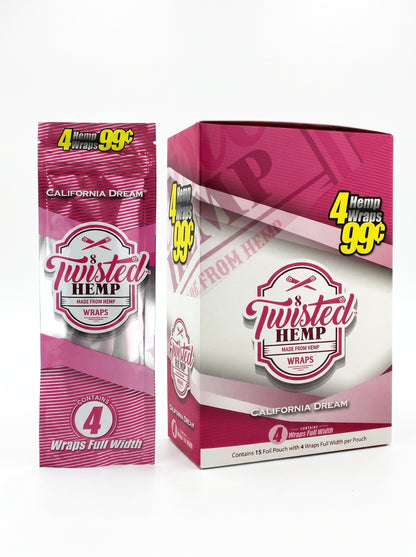 Twisted Hemp Wraps | 4pc | 15pk Display