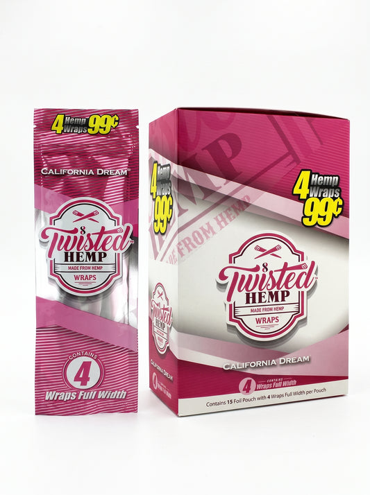 Twisted Hemp Wraps | 4pc | 15pk Display