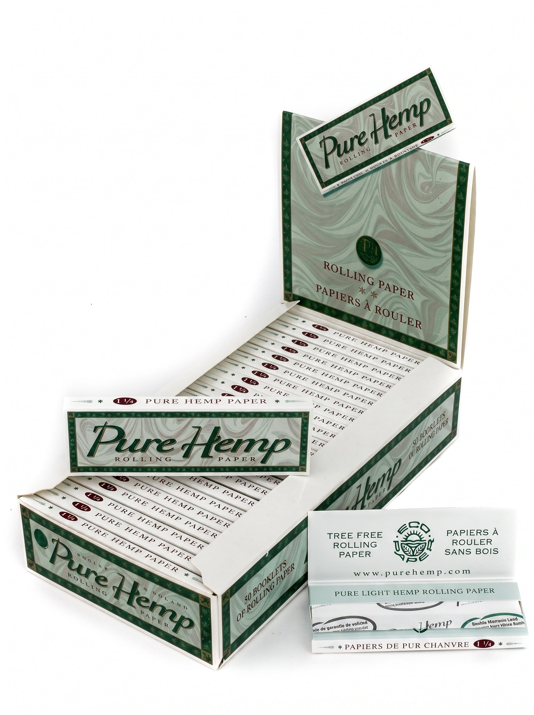 Pure Hemp Organic Rolling Papers | 1 1/4 | 25pk Display