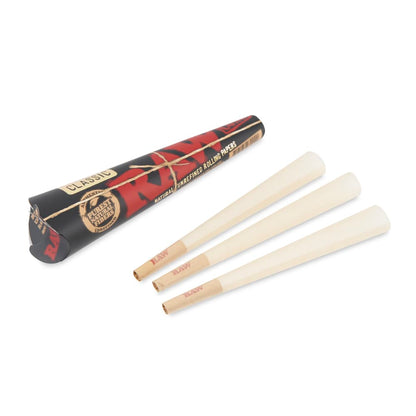 RAW Black Cones | King Size | 3pc | 32pk Display