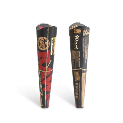 RAW Black Cones | King Size | 3pc | 32pk Display