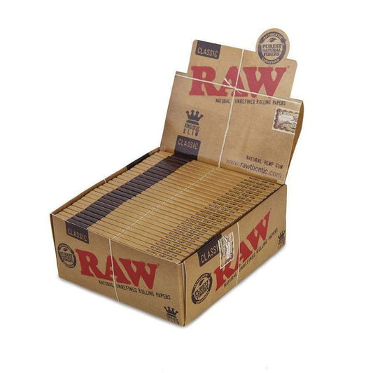 RAW Classic Rolling Papers | King Size Slim | 50pk Display
