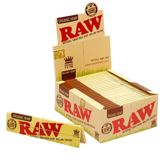 RAW Organic Hemp Rolling Papers | King Size | 50pk Display