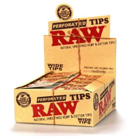 RAW Perforated Wide Tips | 50pc | 50pk Display