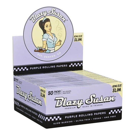 Blazy Susan Purple Rolling Papers | King Size | 50pc | 50pk Display