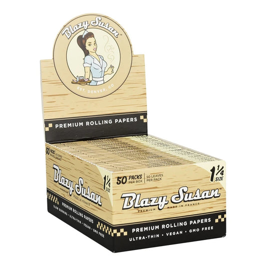 Blazy Susan Unbleached Rolling Papers | 1 1/4 | 50pc | 50pk Display