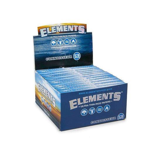 Elements Connoisseur Classic Rolling Papers & Tips | King Size Slim | 24pk Display