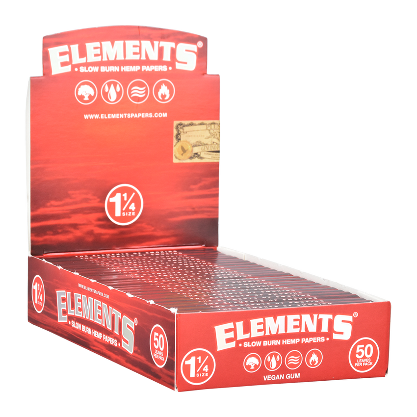 Elements Hemp Rolling Papers | 1 1/4 | 25pk Display