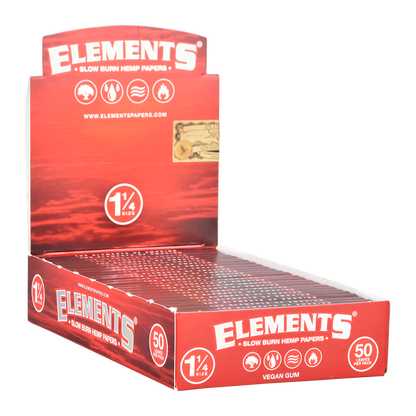 Elements Hemp Rolling Papers | 1 1/4 | 25pk Display