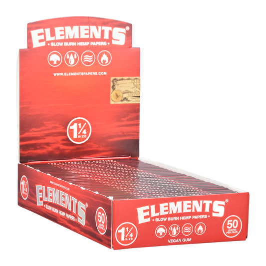 Elements Hemp Rolling Papers | 1 1/4 | 25pk Display