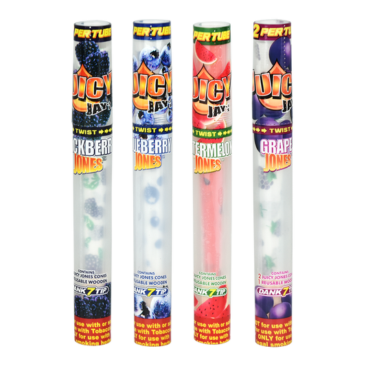 Juicy Jay's Pre-Rolled Cones & Wood Tip | 2pc | 24pk Display