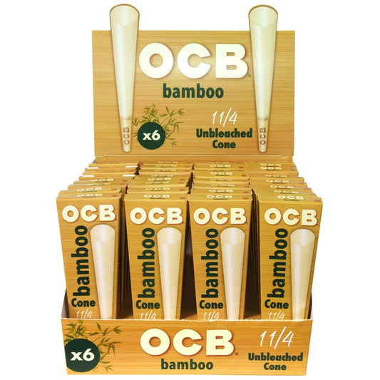 OCB Bamboo Unbleached  Cones | 1 1/4 | 32pk Display