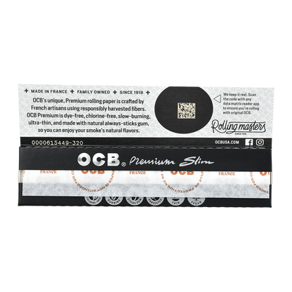 OCB Premium Rolling Papers | King Size Slim | 24pk Display