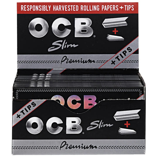 OCB Premium Rolling Papers & Tips | 1 1/4 | 24pk Display