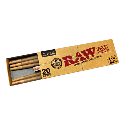 RAW Classic Cones | 1 1/4 | 20pc | 12pk Display