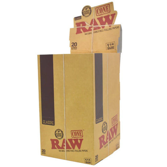 RAW Classic Cones | 1 1/4 | 20pc | 12pk Display