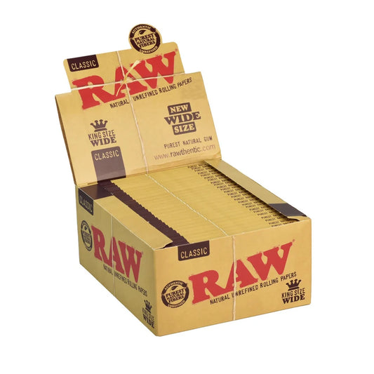RAW Classic Rolling Papers | King Size Wide | 50pk Display