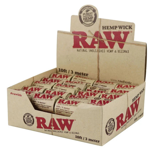 RAW Natural Hemp Wick Roll | 10ft | 40ct Display