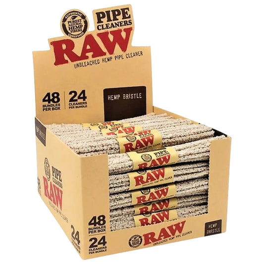 RAW Unbleached Hemp Pipe Cleaners | Bristle | 24pc | 48pk Display