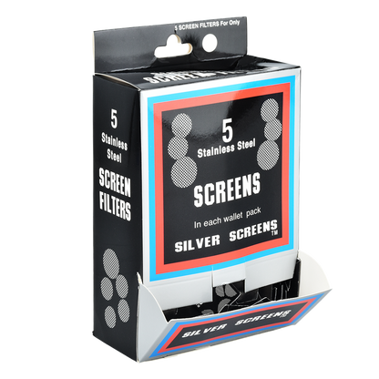Silver Pipe Screen Filter | 1/2" | 100ct Display