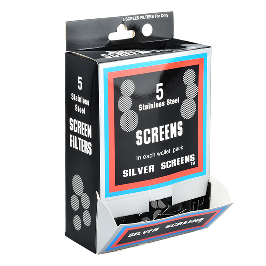 Silver Pipe Screen Filter | 1/2" | 100ct Display