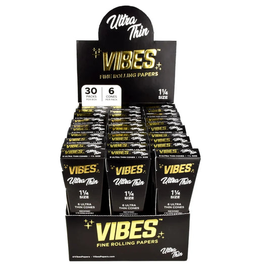 VIBES Ultra Thin Cones | 1 1/4 |  30pk Display