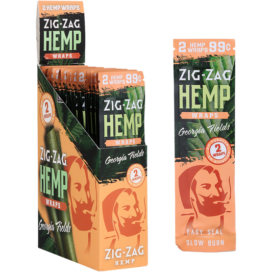 Zig Zag Hemp Wraps | Georgial Fields | 25pk Display