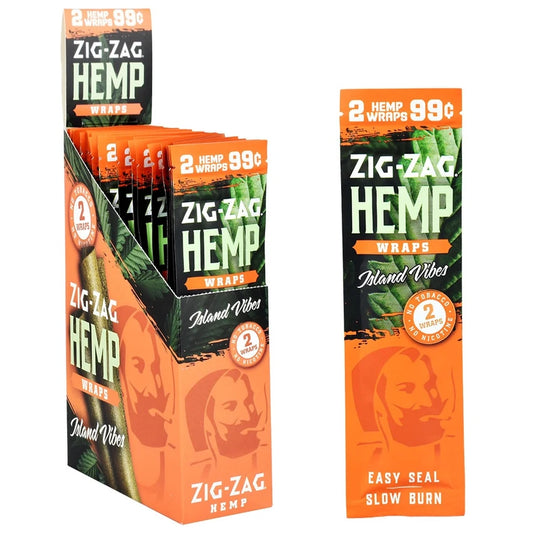 Zig Zag Hemp Wraps | Island Vibes | 25pk Display